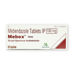 Mebendazole 100mg (Mebex) tablets