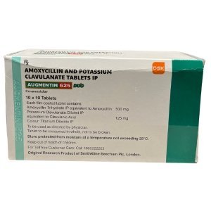 Augmentin 625mg Duo (Amoxycillin & Potassium Clavulanate) Tablets